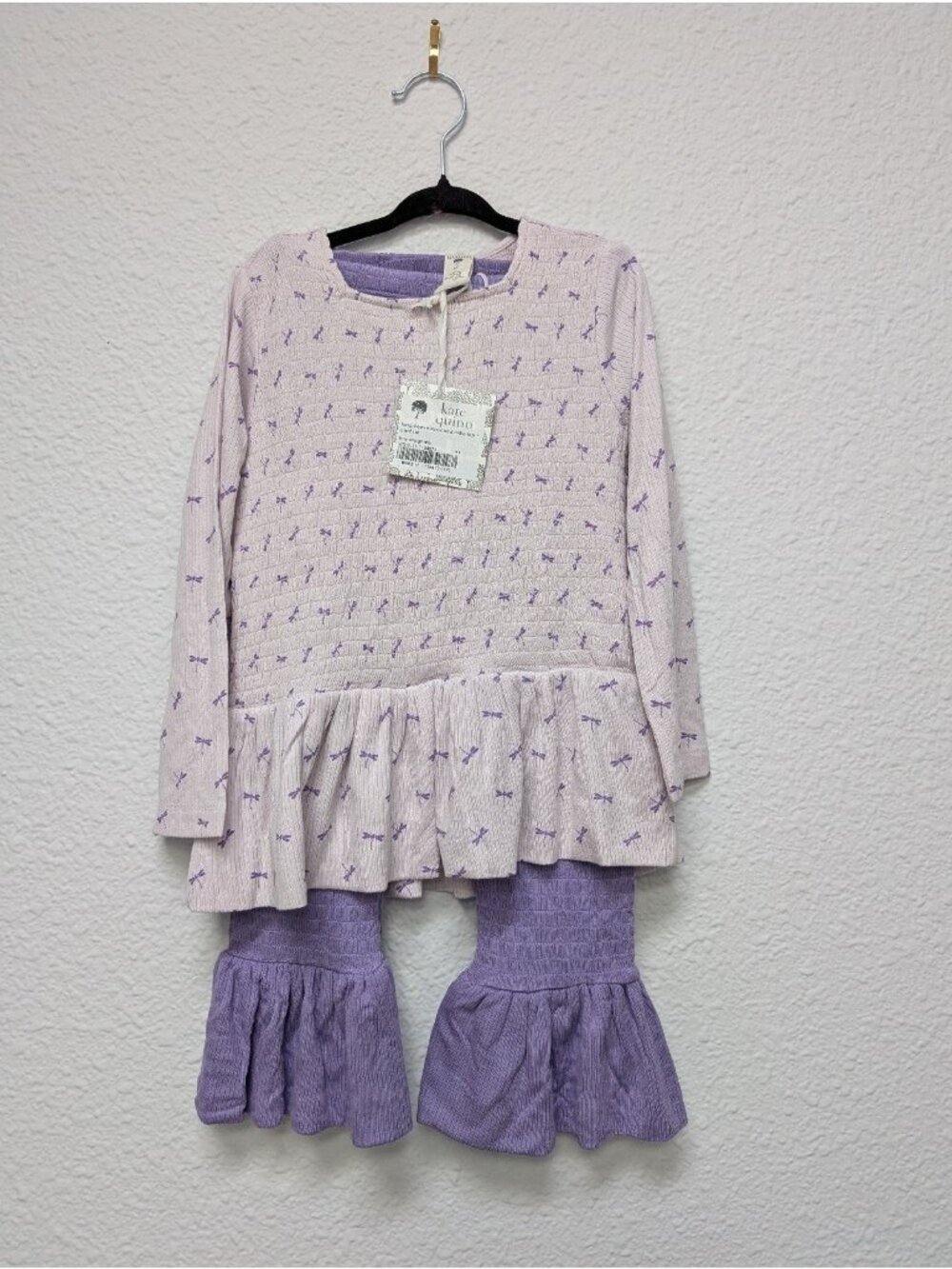Kate Quinn Modal Rib Lavender Tony Dragonfly Smocked Set 5Y Purple